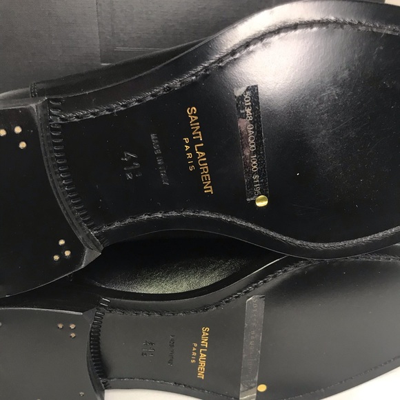 Saint Laurent Paris Leather Studded Chelsea Boots - Picture 10 of 11